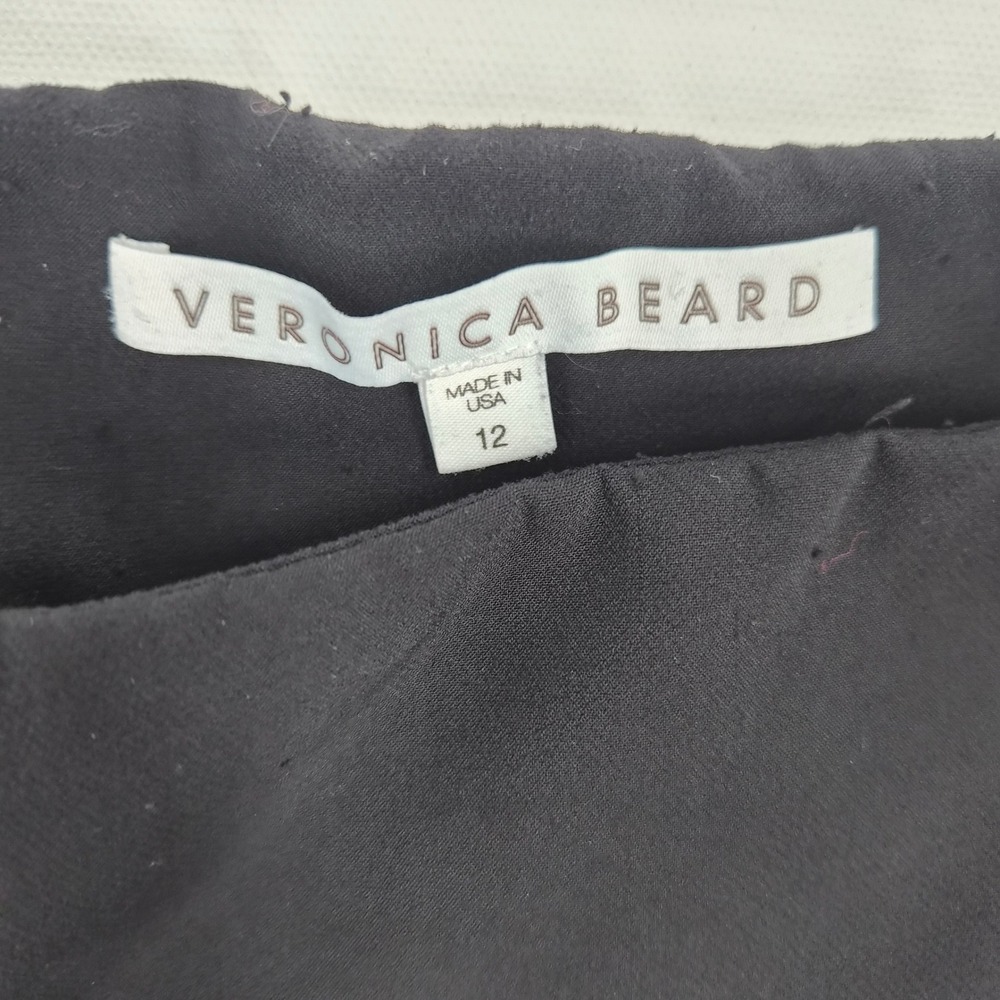 Veronica Beard Black Scuba Knit High Rise Slim Tailored Trousers Pants Womens 12 - Picture 4 of 11